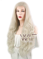 28" Wavy Light Blonde Lace Front Synthetic Wig LF085D