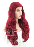 26" Wavy Red Lace Front Synthetic Wig LF085