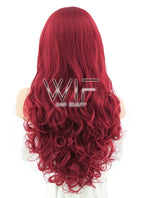 26" Wavy Red Lace Front Synthetic Wig LF085
