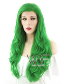 26" Wavy Green Lace Front Synthetic Wig LF087
