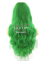 26" Wavy Green Lace Front Synthetic Wig LF087