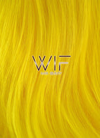 26" Wavy Golden Yellow Lace Front Synthetic Wig LF089