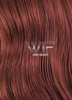 24" Wavy Light Reddish Brown Lace Front Synthetic Wig LF097