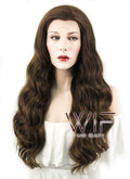 24" Wavy Mixed Brown Lace Front Synthetic Wig LF100