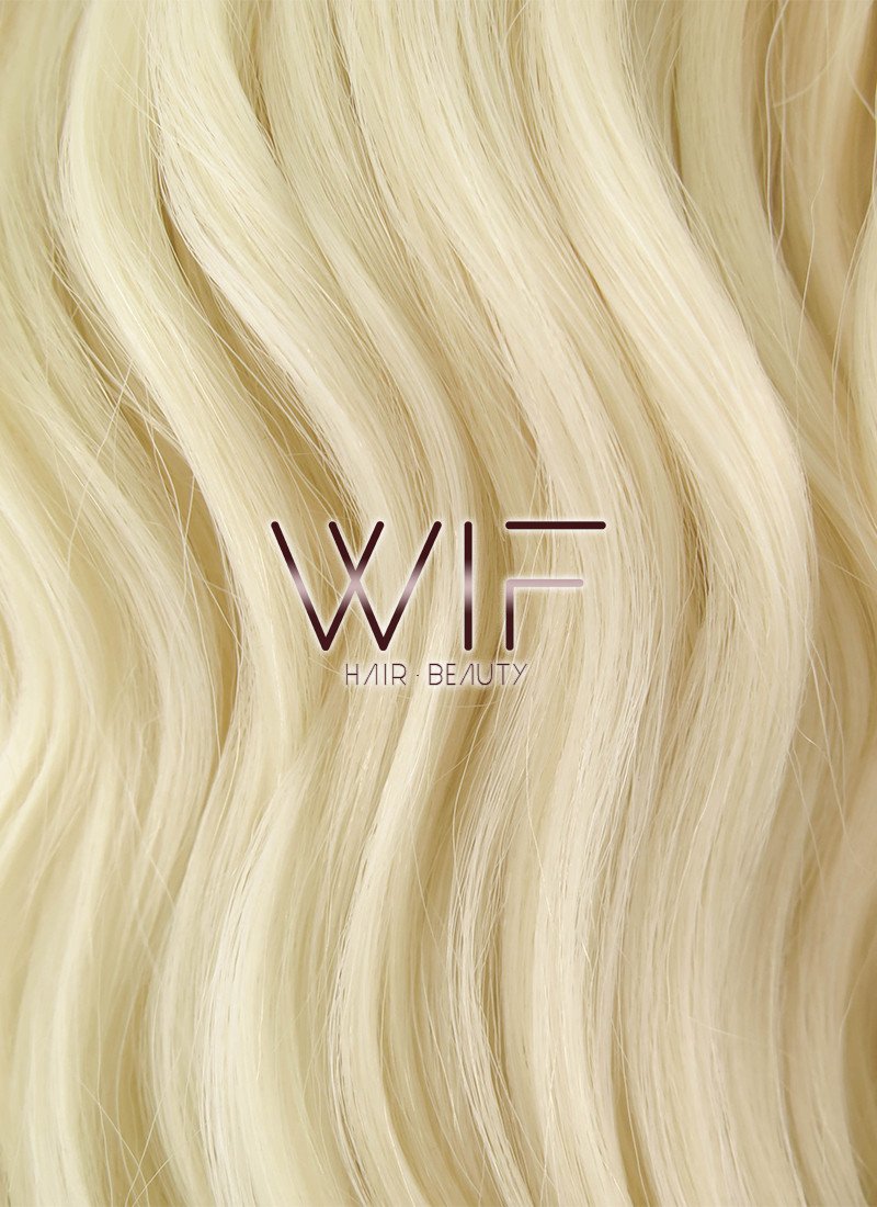 24" Wavy Golden Blonde Lace Front Synthetic Wig LF102