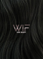 24" Wavy Natural Black Lace Front Synthetic Wig LF111