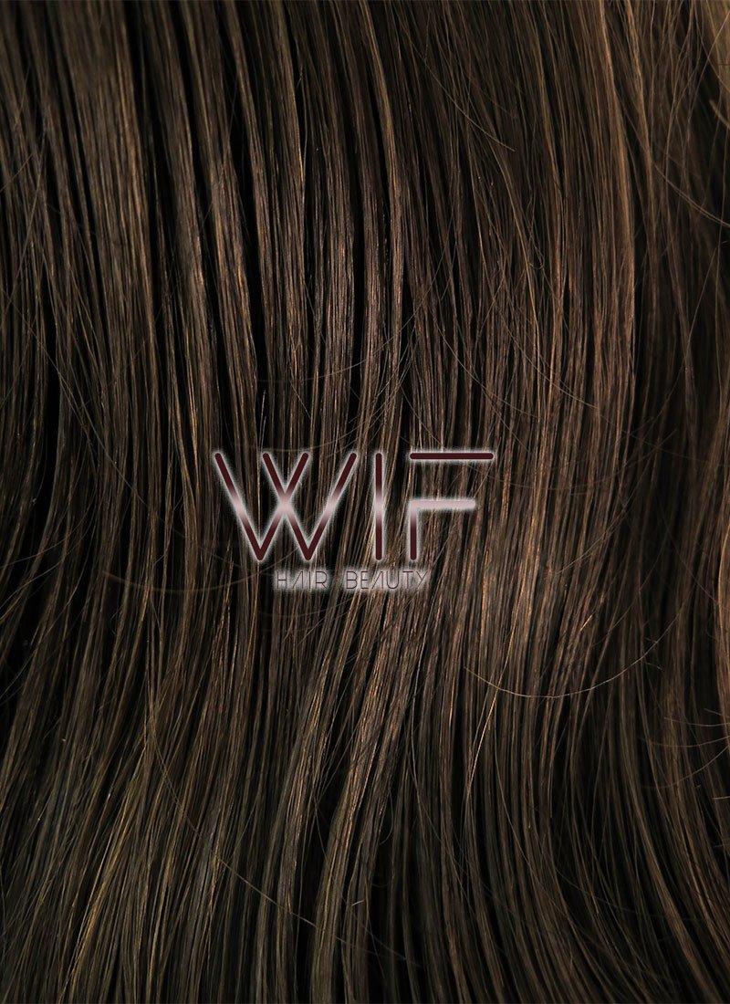 24" Wavy Dark Brown Lace Front Synthetic Wig LF117