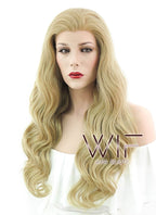 24" Wavy Golden Blonde Lace Front Synthetic Wig LF119