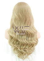 24" Wavy Golden Blonde Lace Front Synthetic Wig LF119