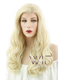 24" Wavy Light Blonde Lace Front Synthetic Wig LF120