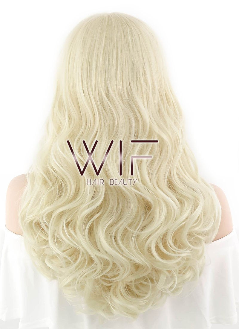 24" Wavy Light Blonde Lace Front Synthetic Wig LF120