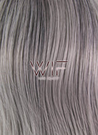 16" Wavy Black Grey Ombre Lace Front Synthetic Wig LF1232