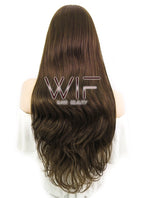 26" Wavy Mixed Brown Lace Front Synthetic Wig LF1235