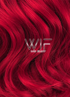 24" Wavy Red Lace Front Synthetic Wig LF123