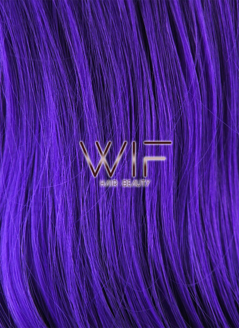 24" Wavy Purple Lace Front Synthetic Wig LF125
