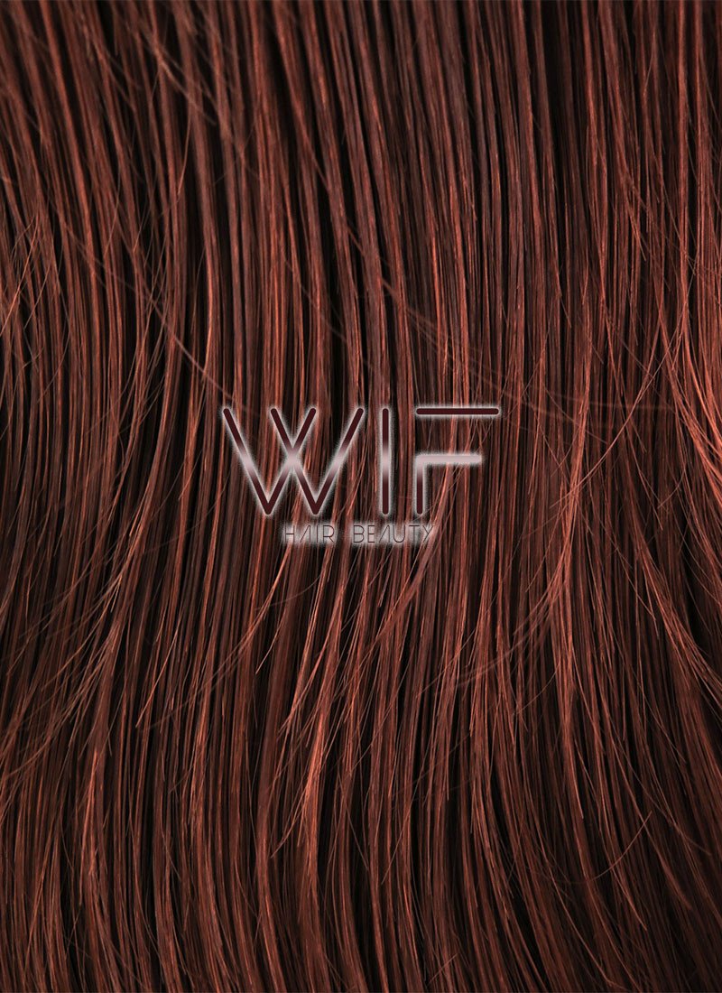 26" Wavy Reddish Brown Lace Front Synthetic Wig LF147