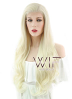 26" Wavy Mixed Light Blonde Lace Front Synthetic Wig LF148