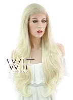 26" Wavy Mixed Light Blonde Lace Front Synthetic Wig LF148