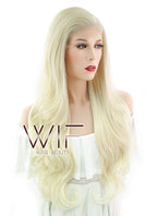 26" Wavy Mixed Light Blonde Lace Front Synthetic Wig LF148