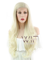 26" Wavy Mixed Light Blonde Lace Front Synthetic Wig LF148