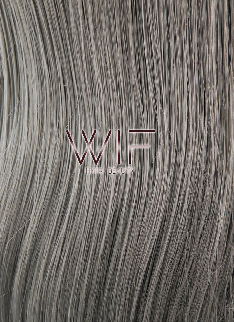 24" Straight Silver Grey Lace Front Synthetic Wig LF150A