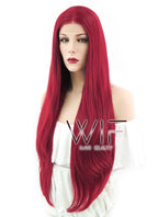 28" Straight Red Lace Front Synthetic Wig LF150C