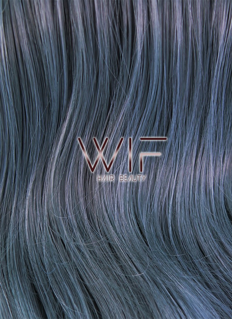 24" Wavy Two Tone Blue Lace Front Synthetic Wig LF1515