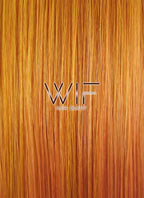 22" Long Wavy Two Tone Orange Lace Front Synthetic Hair Wig LF1517A