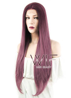 26" Wavy Two Tone Pinkish Red Lace Front Synthetic Wig LF1525