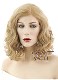 14" Wavy Dark Flaxen Lace Front Synthetic Wig LF1532
