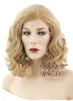 14" Wavy Dark Flaxen Lace Front Synthetic Wig LF1532