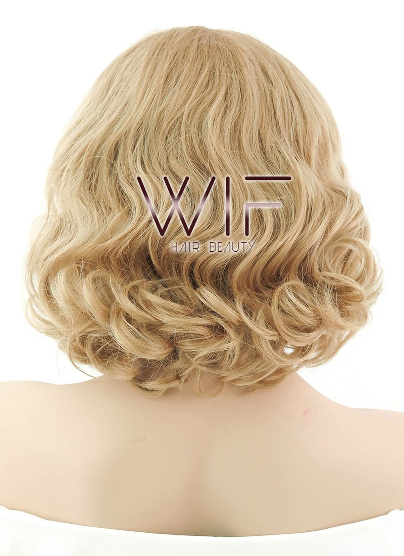 14" Wavy Dark Flaxen Lace Front Synthetic Wig LF1532