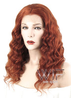 14" Curly Reddish Brown Lace Front Synthetic Wig LF1543