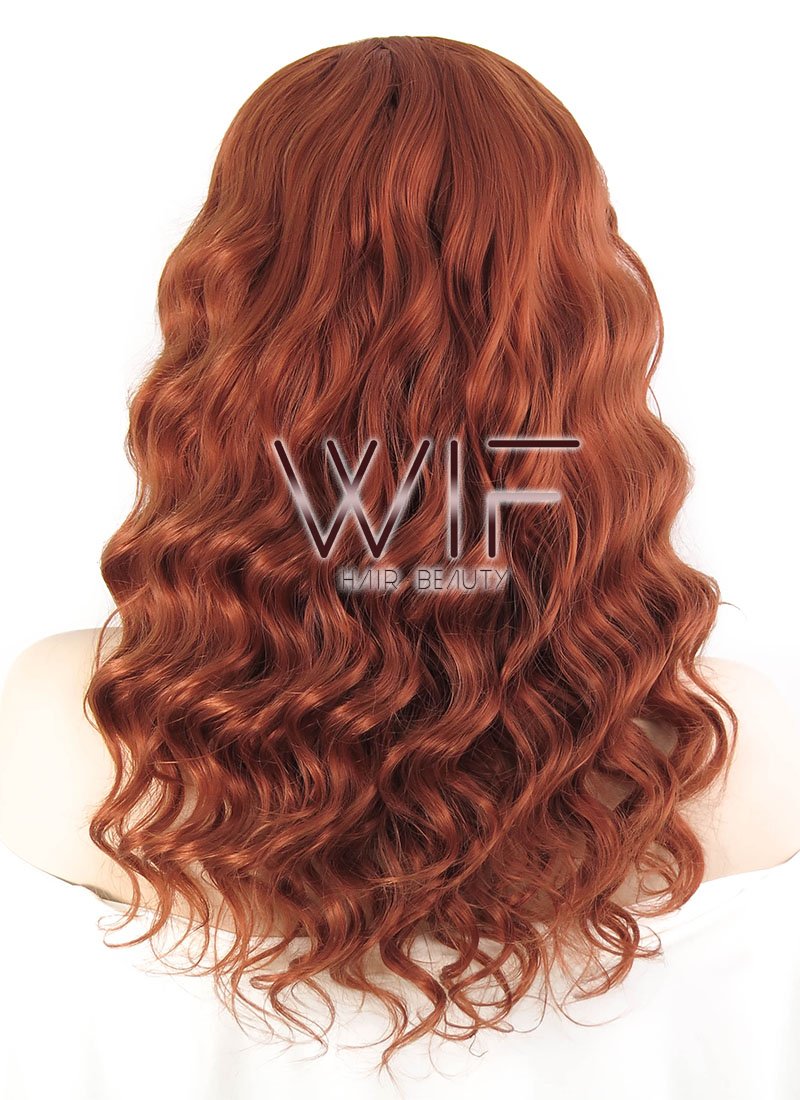 14" Curly Reddish Brown Lace Front Synthetic Wig LF1543