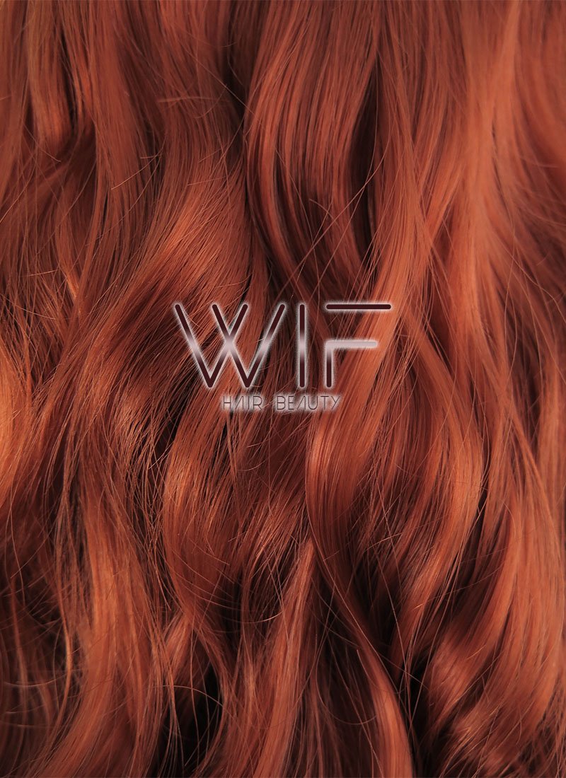 14" Curly Reddish Brown Lace Front Synthetic Wig LF1543
