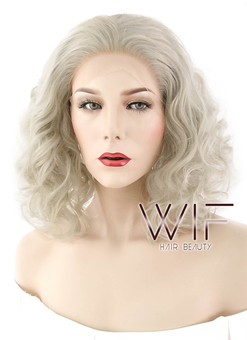 14" Wavy Mixed Blonde Lace Front Synthetic Wig LF1551A