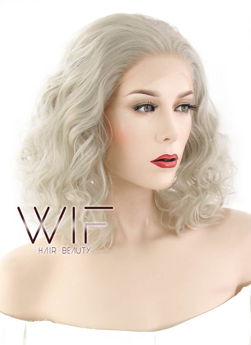 14" Wavy Mixed Blonde Lace Front Synthetic Wig LF1551A