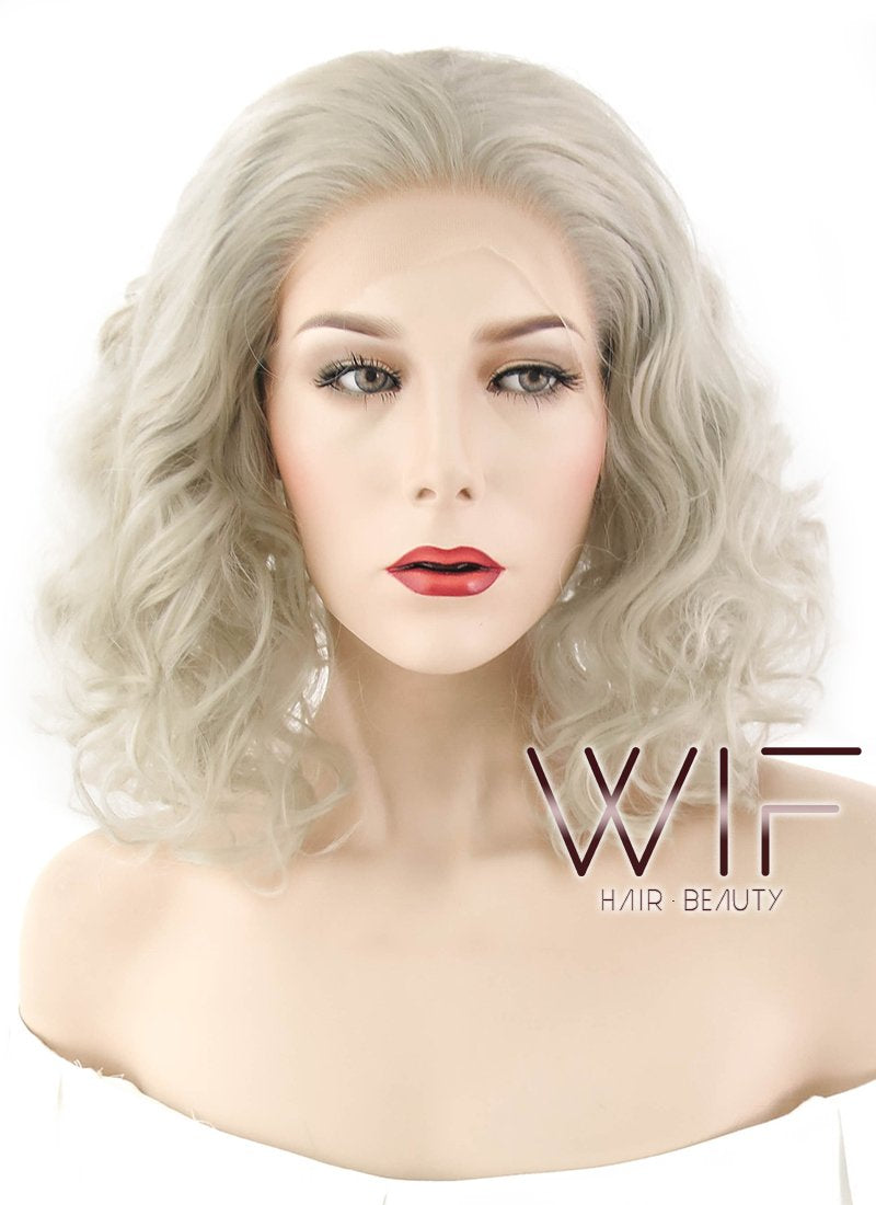14" Wavy Mixed Blonde Lace Front Synthetic Wig LF1551A