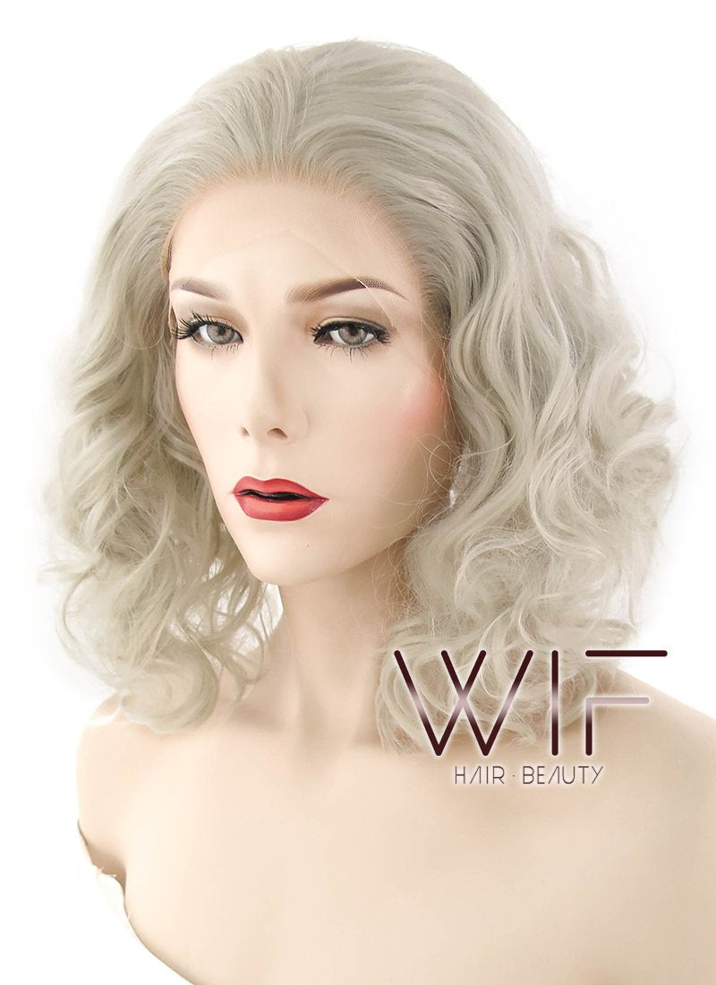 14" Wavy Mixed Blonde Lace Front Synthetic Wig LF1551A