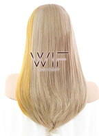 16" Straight Medium Blonde Mixed Ginger Lace Front Synthetic Wig LF1577