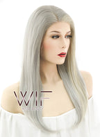 20" Long Curly Reddish Orange Mixed Yellow Blonde Lace Front Synthetic Hair Wig LF1579