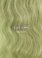 14" Curly Green With Dark Roots Lace Front Synthetic Wig LF1583A