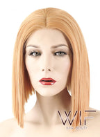 12" Straight Mixed Light Orange Lace Front Synthetic Wig LF1585