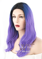 16" Medium Straight Black Lace Front Synthetic Hair Wig LF1603