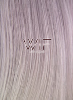 18" Long Straight Brown Purple Grey Mixed Lace Front Synthetic Hair Wig LF1604