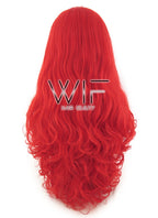 28" Wavy Red Lace Front Synthetic Wig LF1606