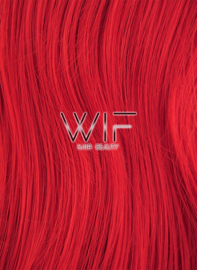 28" Wavy Red Lace Front Synthetic Wig LF1606