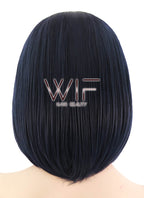 12" Straight Dark Blue Lace Front Synthetic Wig LF1615