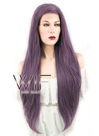 24" Wavy Ash Purple Lace Front Synthetic Wig LF1619