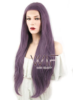 24" Wavy Ash Purple Lace Front Synthetic Wig LF1619